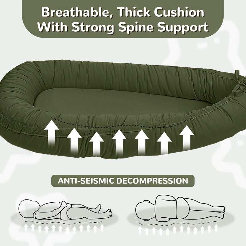 EAQ Baby Lounger, Infant Lounger for Newborn,Portable Baby Nest Cover Breathable & Soft, Newborn Essentials - Image 5